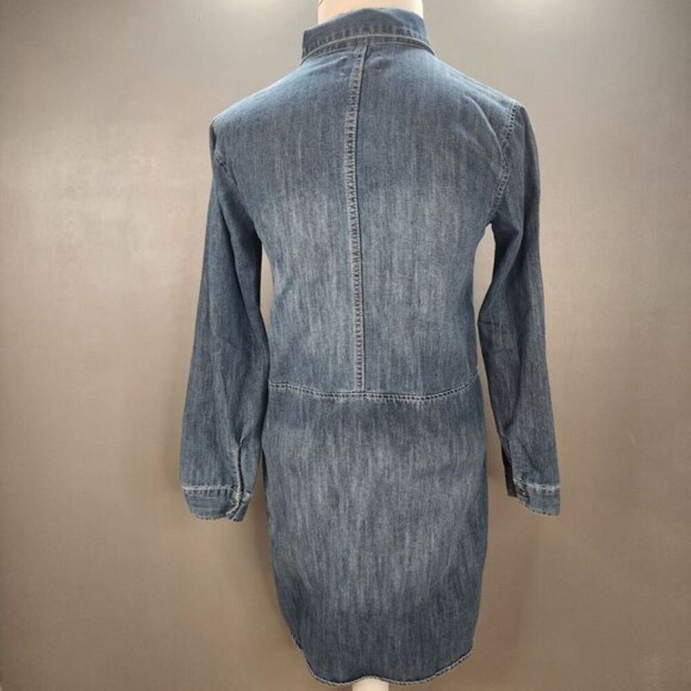 Old Navy Girls Denim  Shirt Dress Size XL (14) Collared Button Up Front Pocket‎ - Picture 6 of 10